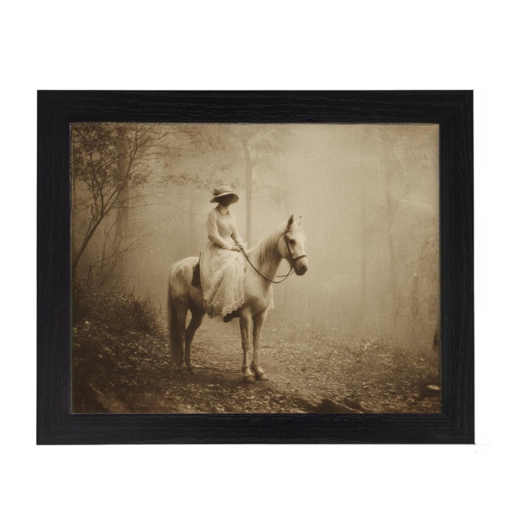 Vintage Ghost Rider & Horse Halloween Wall Art